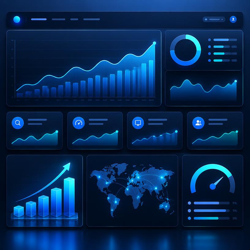 Digital growth and SEO performance dashboard